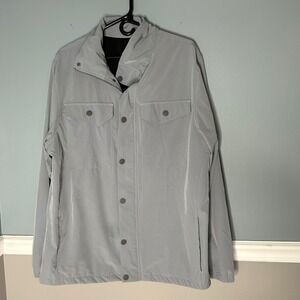 Zelos‎ Mens Gray Lightweight Jacket Full Zip Pockets Size L